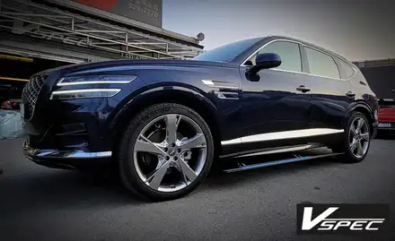 제네시스 GV80 올스텝 전동사이드스텝 장착 / 광주 나주 순천 시공 사진