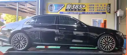 벤츠 S500 순정 휠 CNC 블랙 커팅 바디와 환상 조합 / 창원, 마산, 진해, 김해 시공 사진