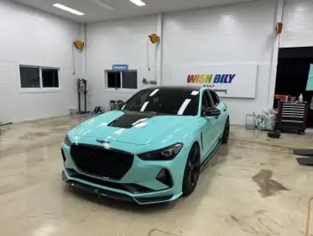 평택랩핑 제네시스 G70 티파니블루 고광택 전체랩핑(제거+재시공) / 경기 평택 시공 사진