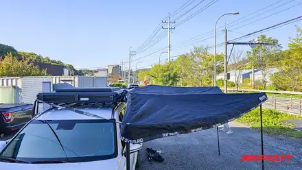 현대 팰리세이드 트랩오버랜드 270도 차량용 어닝(ST 270)장착후기. 내 여행 스타일에 맞는 오토캠핑의 시작 튜닝샵아지트. / 용인, 광교, 성남, 판교 시공 사진