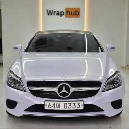 벤츠 CLS 250d 중고차 출고 후 선택한 \'글리터 스타 핑크\' 전체 랩핑 / 고양,일산,김포 시공 사진