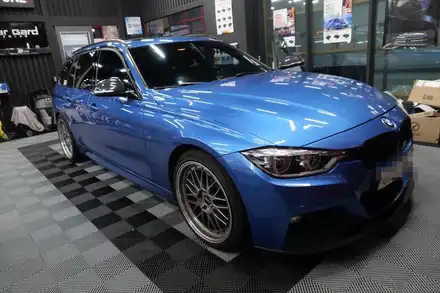 BMW 3투어링 - 솔라가드 프리미엄 퀀텀 전면, 측면 재시공, 8.8터치+ ID6 헤드유닛 장착 / 수원, 광교, 동탄 시공 사진