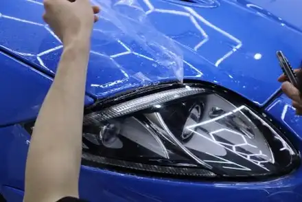 재규어 XKR-S 카본 부분랩핑 및 헤드라이트 PPF / 광진구 중곡동 시공 사진