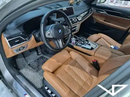 BMW_745_봐라다이스_실내커스텀_자동차실내_실내염색_핸들염색_카멜_브라운_자동차꾸미기_내차꾸미기_차량실내_1티어_커스텀장인_유튜브 / 화성시 정남면 시공 사진