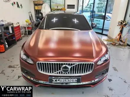 볼보 S90 전체랩핑 :) 동탄 타이니봇 [Pearl Metal Claret Red] 필름 / 화성 동탄치동천로 시공 사진