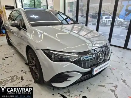 동탄 벤츠 EQE53 AMG 전체랩핑 :) 고광택 그레이 크레용 컬러 / 화성 동탄치동천로 시공 사진