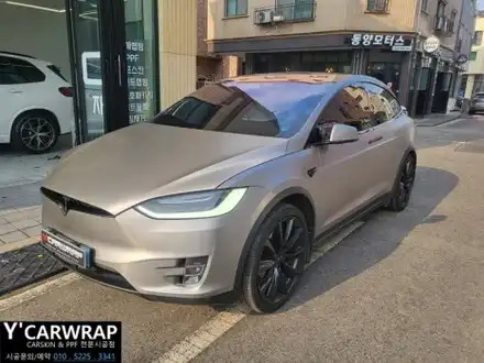 테슬라 모델X 전체랩핑 시공 비용은? :) 브러쉬드 티타늄 실버 / 화성 동탄치동천로 시공 사진
