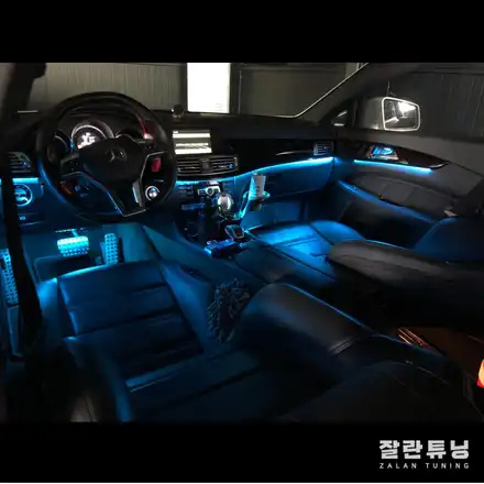 벤츠 CLS 63AMG 언제까지 주황색쓸꺼야!? 광량업 엠비언트로 실내분위기 살리기 평택안성 잘란튜닝 이천 천안 / 경기 안성 시공 사진