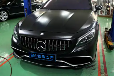 [벤츠] AMG S63 쿠페 캘리퍼도색(복원재도색) - 익스트림 레드 - 일산멤피스존 - 서울 경기 일산 파주 브레이크 캘리퍼도색 잘하는곳 비용 신형개조 컨버젼 / 파주 운정로 시공 사진