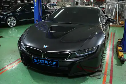[BMW] i8 캘리퍼도색 - 메탈릭 블루 - 일산멤피스존 - 서울 경기 일산 파주 브레이크 캘리퍼도색 잘하는곳 비용 신형개조 컨버젼 / 파주 운정로 시공 사진