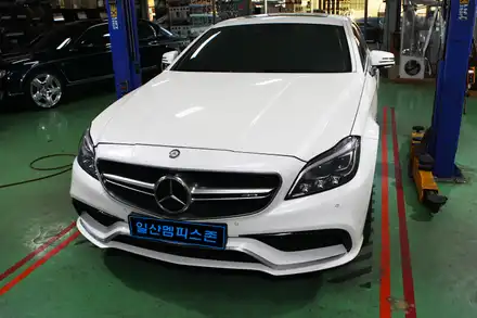[벤츠] CLS63 AMG 우레탄 캘리퍼도색 - 세라믹 오렌지 - 일산멤피스존 - 서울 경기 일산 파주 브레이크 캘리퍼도색 잘하는곳 비용 신형개조 컨버젼 / 파주 운정로 시공 사진