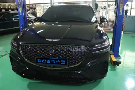[제네시스] GV70 우레탄 캘리퍼도색 - 익스트림 레드 - 일산멤피스존 - 서울 경기 일산 파주 브레이크 캘리퍼도색 잘하는곳 비용 신형개조 컨버젼 / 파주 운정로 시공 사진