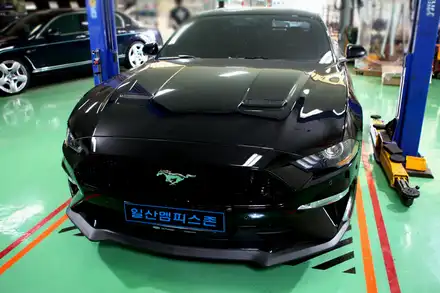 [포드] 머스탱 GT 우레탄 캘리퍼도색 - 익스트림 레드 - 일산멤피스존 - 서울 경기 일산 파주 브레이크 캘리퍼도색 잘하는곳 비용 신형개조 컨버젼 / 파주 운정로 시공 사진