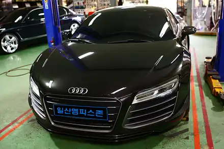 [아우디] R8 V10 우레탄 캘리퍼도색 - 커스텀 플래쉬 그린(개인 주문컬러) - 일산멤피스존 - 서울 경기 일산 파주 브레이크 캘리퍼도색 잘하는곳 비용 신형개조 컨버젼 / 파주 운정로 시공 사진