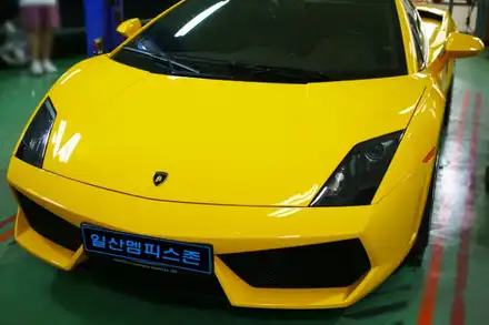 [람보르기니] 가야르도 우레탄 캘리퍼도색 - 커스텀 옐로우(개인맞춤컬러) - 일산멤피스존 - 서울 경기 일산 파주 브레이크 캘리퍼도색 잘하는곳 비용 신형개조 컨버젼 / 파주 운정로 시공 사진