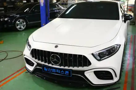 [벤츠] CLS400(C257) 우레탄 캘리퍼도색 - 커스텀 플래쉬 그린(개인 주문 컬러) - 일산멤피스존 - 서울 경기 일산 파주 운정 브레이크 캘리퍼도색 복원 잘하는곳 비용 / 파주 운정로 시공 사진