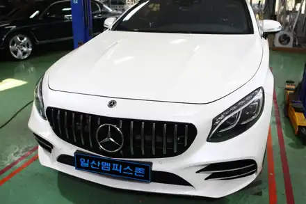 [벤츠] S450 쿠페 우레탄 캘리퍼도색 - 익스트림 레드 - 일산멤피스존 - 서울 경기 일산 파주 운정 브레이크 캘리퍼도색 드레스업 튜닝 복원 잘하는곳 비용 / 파주 운정로 시공 사진