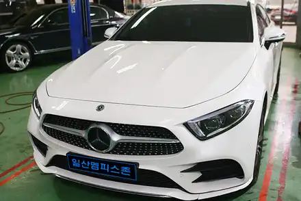 [벤츠] CLS450(C257) 캘리퍼도색 - 익스트림 레드 - 일산멤피스존 - 서울 경기 일산 파주 운정 브레이크 캘리퍼도색 드레스업 튜닝 복원 잘하는곳 비용 / 파주 운정로 시공 사진