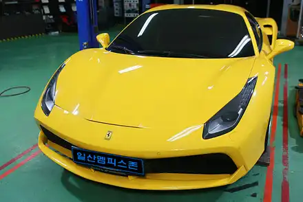 [페라리] 488 우레탄 캘리퍼도색 - 페라리 옐로우 - 일산멤피스존 - 서울 경기 일산 파주 브레이크 캘리퍼도색 드레스업 튜닝 복원 잘하는곳 / 파주 운정로 시공 사진