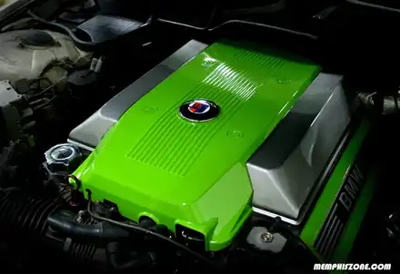[엔진커버] BMW E38 740i  엔진커버 커스텀 도색 - 일산멤피스존 카오디오 드레스업 잘하는곳&비용 / 파주 운정로 시공 사진