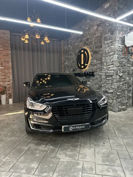 화성 랩핑, 사틴 화이트인데 파란빛이 돕니다! 그래서 사틴 화이트투 블루! EQ900 차량에 역동적인 분위기를 실현. / 경기 화성