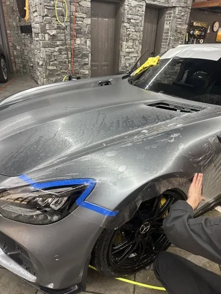 동탄 오산 랩핑 벤츠 AMG GT R 전체 PPF 시공 / 프리미엄 자동차 랩핑 라이트필름 신차 생활보호필름 잘하는곳은 101게라지! / 경기 화성