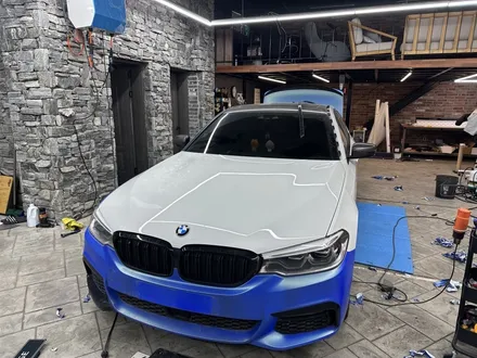 수원랩핑 BMW 5시리즈 원색으로 다시 되돌리기 랩핑제거 작업 / 경기 화성