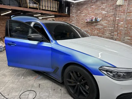 수원랩핑 BMW 5시리즈 원색으로 다시 되돌리기 랩핑제거 작업 / 경기 화성