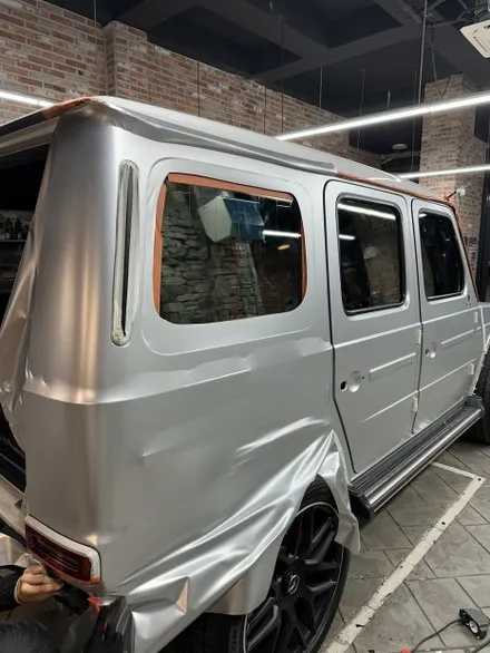 수원랩핑 벤츠 지바겐 전체랩핑시공/ 사틴메탈릭실버 최고 퀄리티로 보여드립니다 / 경기 화성