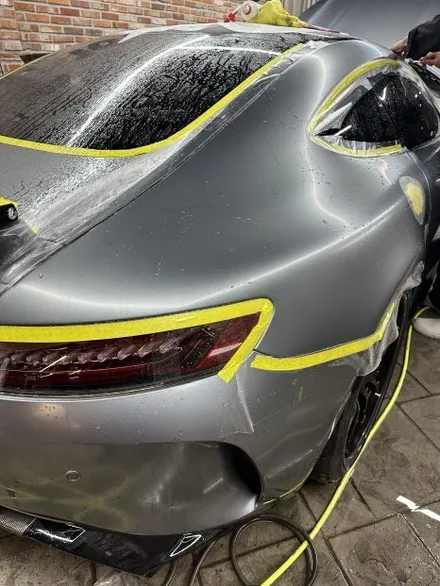 동탄 오산 랩핑 벤츠 AMG GT R 전체 PPF 시공 / 프리미엄 자동차 랩핑 라이트필름 신차 생활보호필름 잘하는곳은 101게라지! / 경기 화성