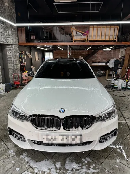 수원랩핑 BMW 5시리즈 원색으로 다시 되돌리기 랩핑제거 작업 / 경기 화성