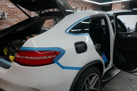 벤츠 GLE 350d 쿠페 사틴그레이메탈릭 전체랩핑 및 크롬죽이기 (수원) / 경기 화성