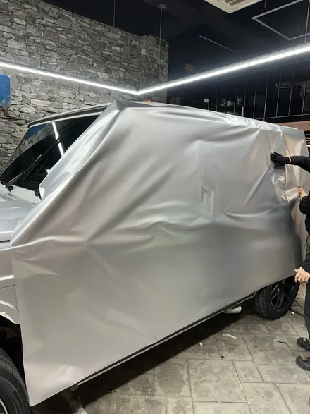 수원랩핑 벤츠 지바겐 전체랩핑시공/ 사틴메탈릭실버 최고 퀄리티로 보여드립니다 / 경기 화성