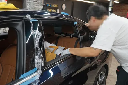 동탄 랩핑, 수원 랩핑 BMW 520i 전체 크롬 죽이기 하는 법 / 경기 화성