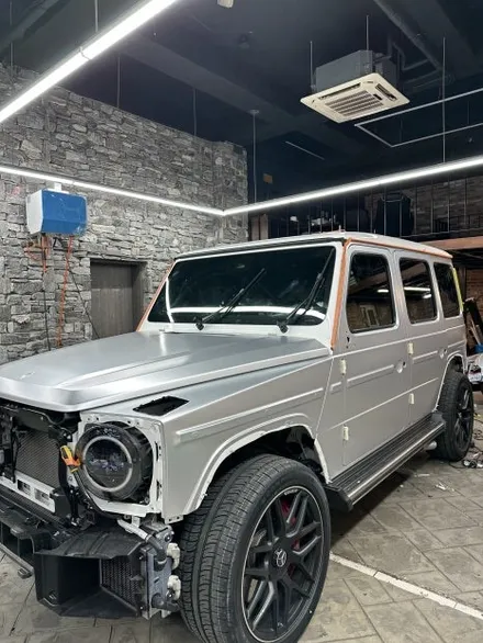 수원랩핑 벤츠 지바겐 전체랩핑시공/ 사틴메탈릭실버 최고 퀄리티로 보여드립니다 / 경기 화성