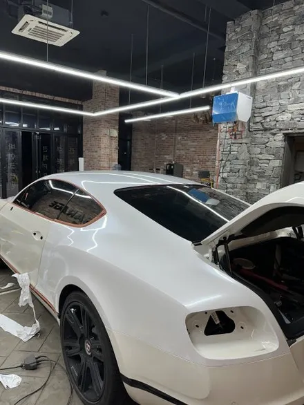 동탄랩핑 벤틀리컨티넨탈GT 화이트에서 고광택으로 순정같은광빨로 랩핑하기 / 경기 화성