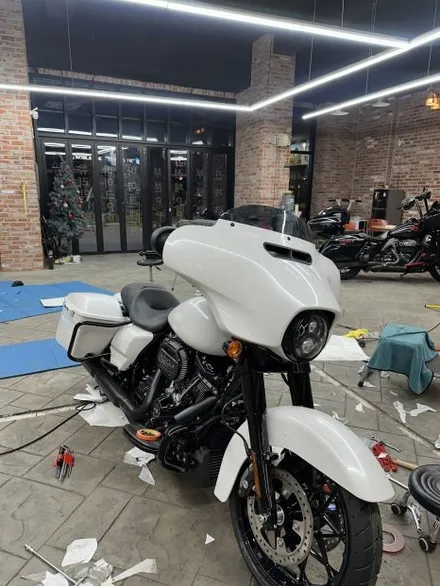 용인 할리데이비슨 스트리트글라이드 신차출고후 바로 랩핑으로 옷입히기 / 경기 화성