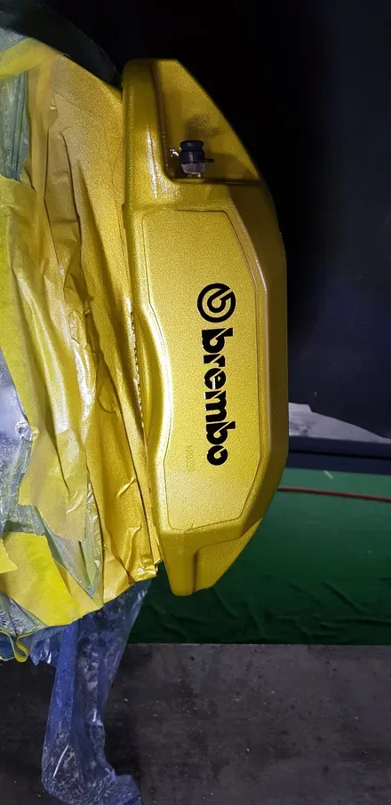 제너시스 G80 4p 캘리퍼도색 골드색상 우레탄도색. 평택 청룡동 JS타이어 / 안성, 평택, 오산