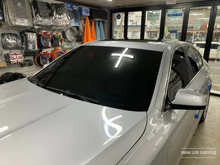 BMW 528i 레인보우 i90 전면, 후면 뒷유리 썬팅(틴팅) 재시공 후기★ 성북구에서 석관동 오로라카샵으로★
