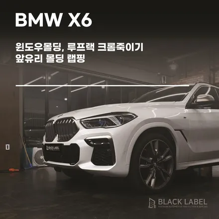 BMW G06 X6 크롬죽이기 랩핑 - 윈도우몰딩, 루프랙, 전면유리 좌우 몰딩까지 / 하남랩핑 하남크롬죽이기 블랙라벨 / 하남 초일동