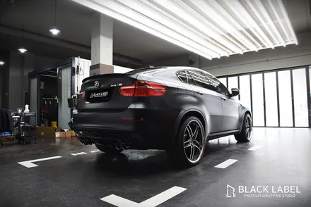 BMW E71 X6M 기존랩핑 제거 후 3M 사틴블랙 전체랩핑 / 하남랩핑, 하남PPF 전문 블랙라벨 / 하남 초일동