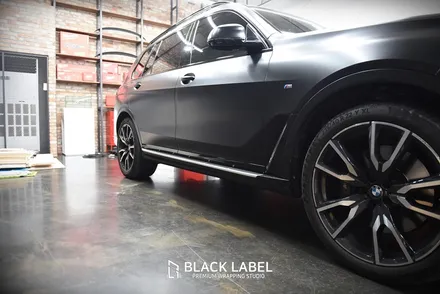 BMW G07 X7 : 3M 사틴블랙 전체랩핑, 유광블랙 크롬죽이기 랩핑 / 하남랩핑, 하남PPF 시공전문 블랙라벨 / 하남 초일동
