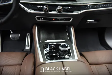 BMW X6 LCI 우드트림에 카본 랩핑/ 3M 카본블랙/ 하남랩핑 시공은 블랙라벨! / 하남 초일동