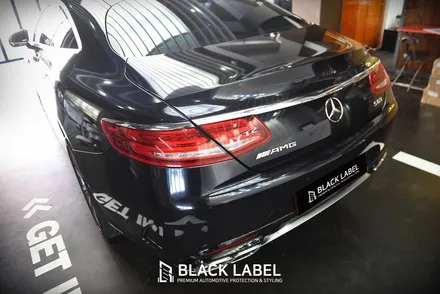 벤츠 S63 AMG 쿠페 전체랩핑 시공. 3M 유광 미드나잇 블루 / 하남랩핑 블랙라벨 / 하남 초일동