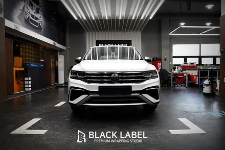 폭스바겐 티구안 올스페이스 프런트패키지 PPF, 크롬죽이기(블랙아웃)/사이드미러 유광블랙 랩핑, 유광블랙 휠도색까지 한번에~ 하남PPF 시공 전문 블랙라벨 / 하남 초일동