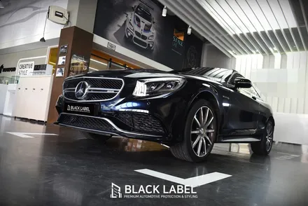 벤츠 S63 AMG 쿠페 전체랩핑 시공. 3M 유광 미드나잇 블루 / 하남랩핑 블랙라벨 / 하남 초일동