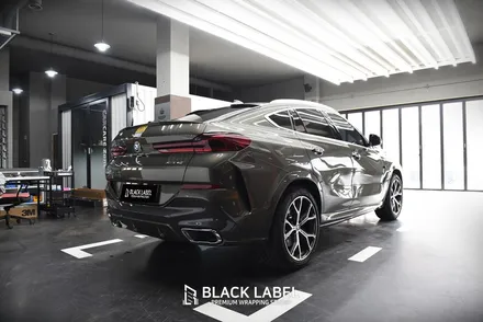 BMW G06 X6 : 3M 사틴 썬더클라우드 전체랩핑, 크롬죽이기, 블랙그릴&머플러팁, 블랙PPF 루프스킨 / 하남랩핑, 하남PPF 1인시공 블랙라벨 / 하남 초일동