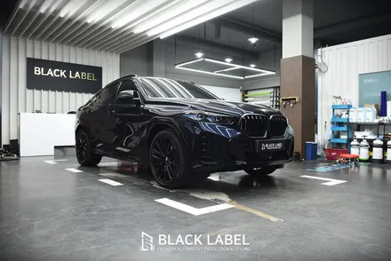 BMW X6 LCI 우드트림에 카본 랩핑/ 3M 카본블랙/ 하남랩핑 시공은 블랙라벨! / 하남 초일동