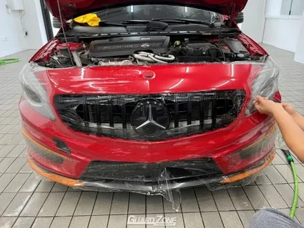 벤츠 W176 A45 AMG 주차 중 사고로 인한 PPF 재시공, 프론트 PPF 패키지 성남 위례 수입차 PPF 가드존 / 성남시 수정구 창곡동