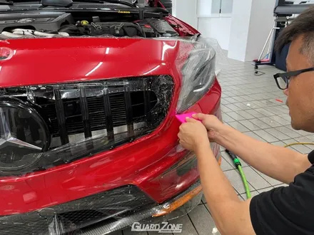 벤츠 W176 A45 AMG 주차 중 사고로 인한 PPF 재시공, 프론트 PPF 패키지 성남 위례 수입차 PPF 가드존 / 성남시 수정구 창곡동